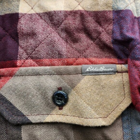 NWT Eddie Bauer Shacket Jacket Men's Small Quilted  Lined Pockets Button Up - Picture 11 of 16